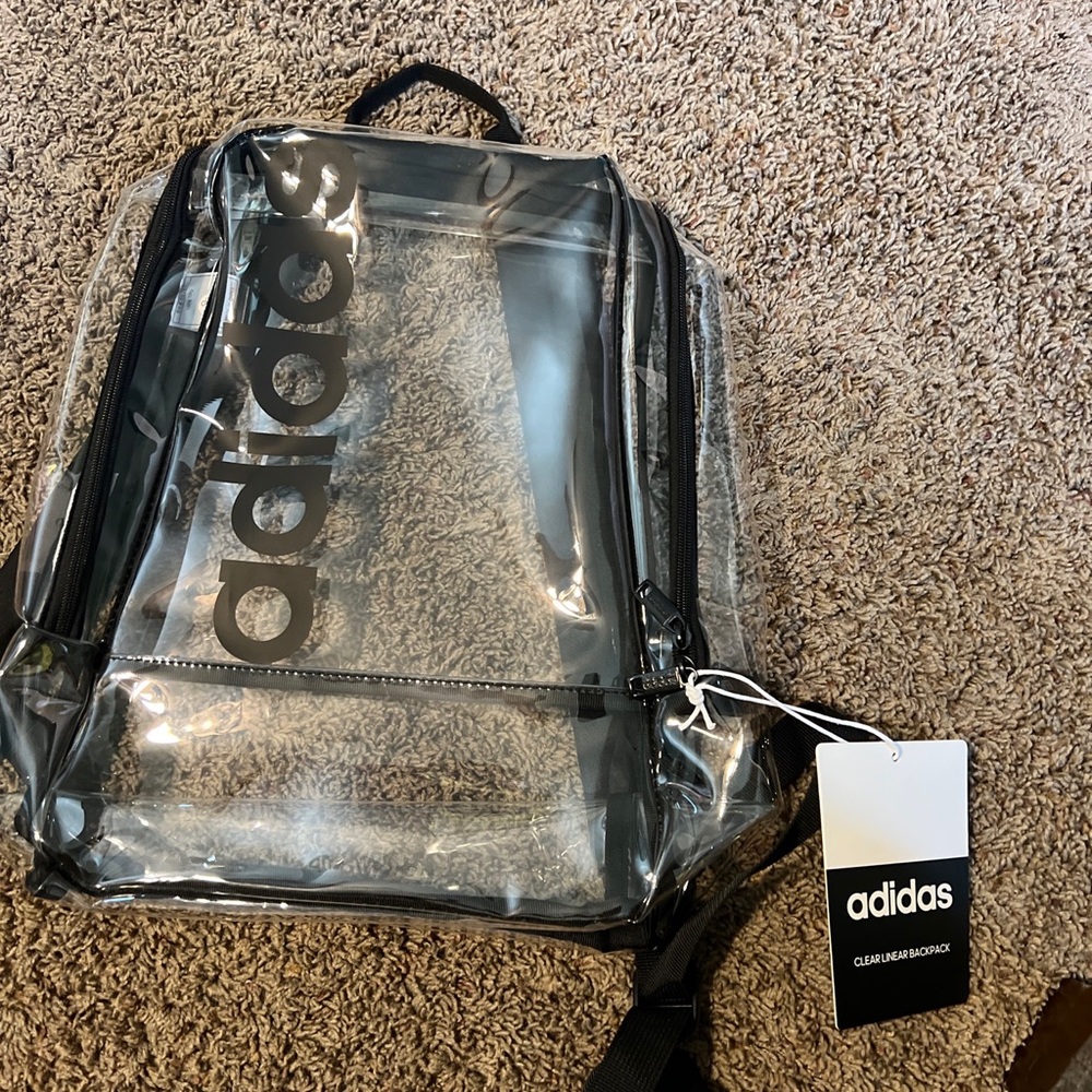Adidas clear linear backpack 1160 CU IN